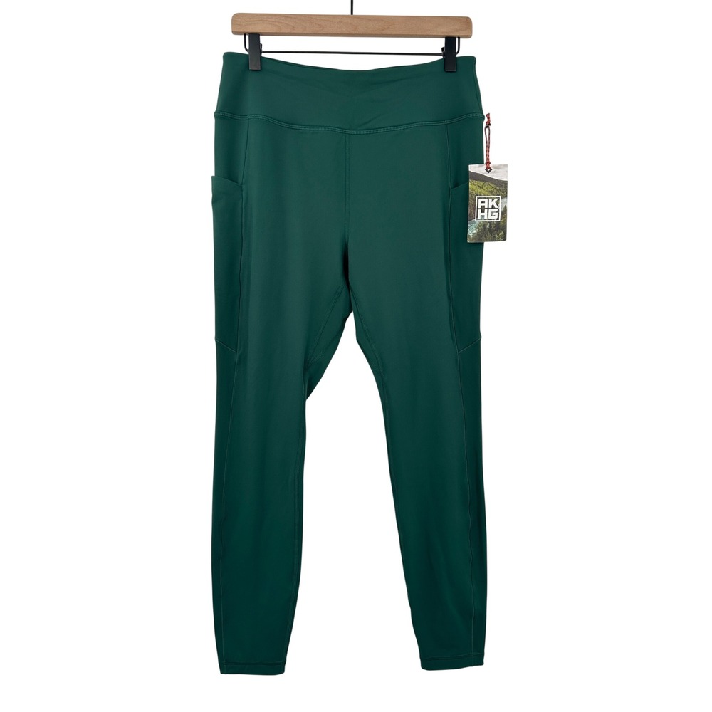 Duluth‎ Trading Co AKHG Trail Tech Leggings Womens Medium Green Athletix Workout